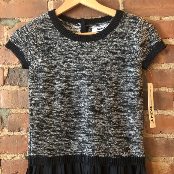 DKNY Pleated Knit Dress - Picture 3 of 9